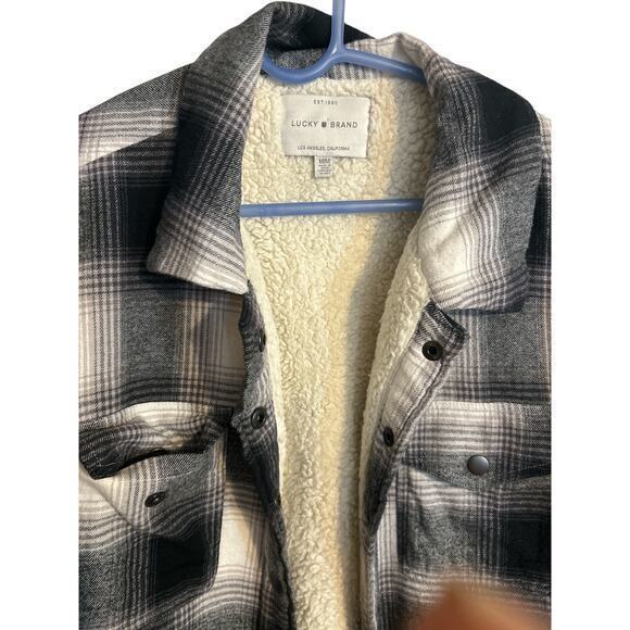 Lucky Brand Plaid Jacket Women's Size Med Shacket - Picture 2 of 5
